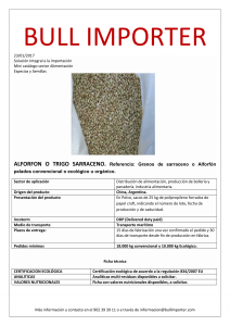 Portada del microcatálogo de trigo sarraceno o alforfón (02/2017)